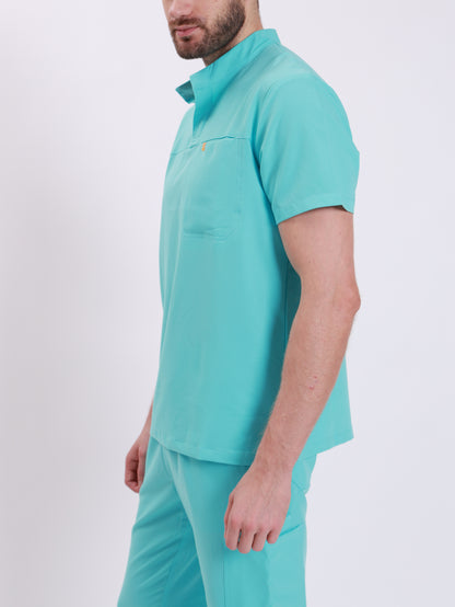 High Collar Botton Up Top