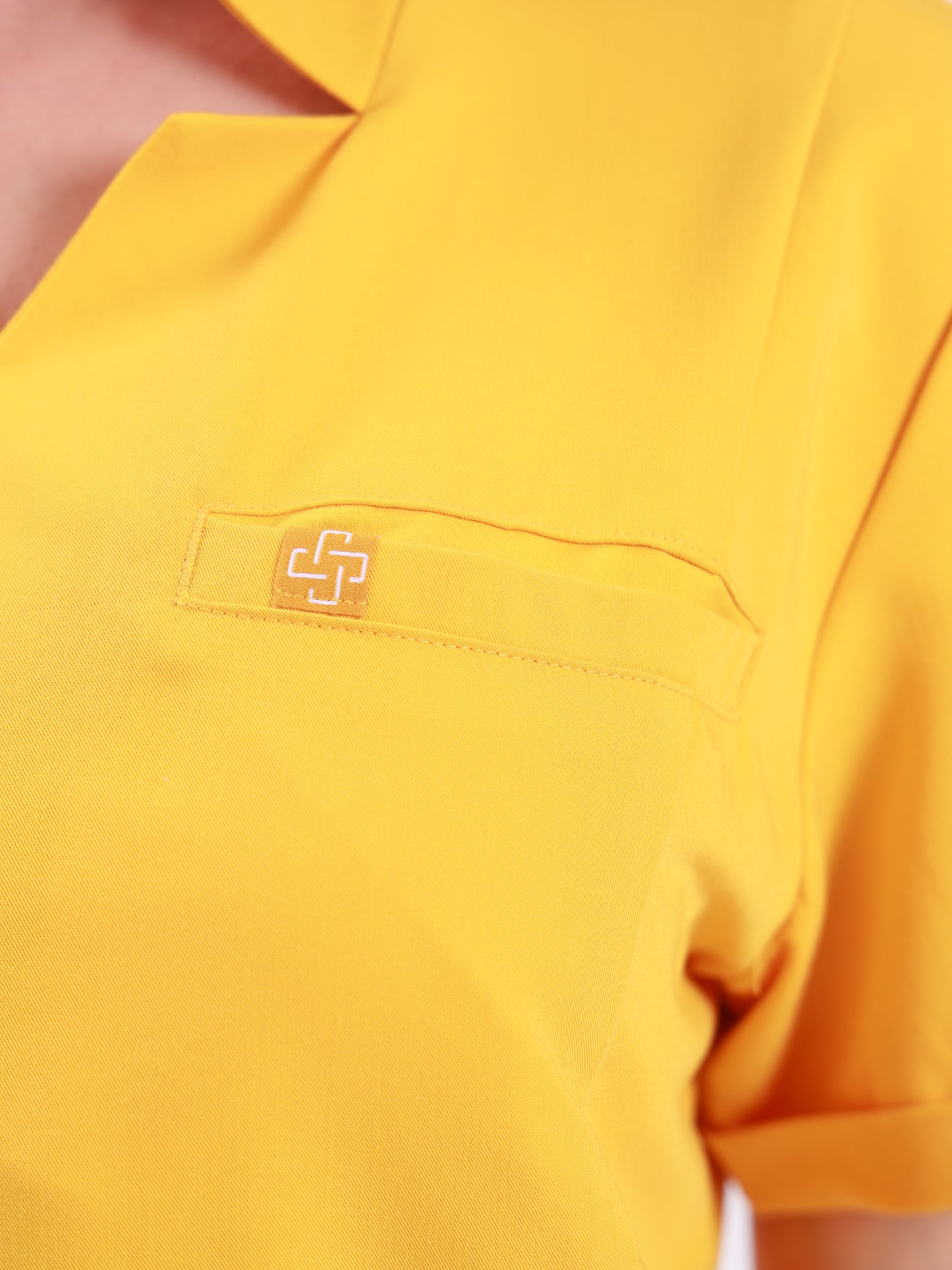 V Neck Side Pockets Top