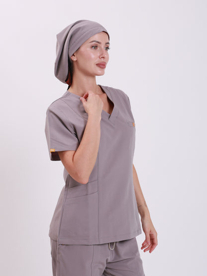 V Neck Double Pocket Top