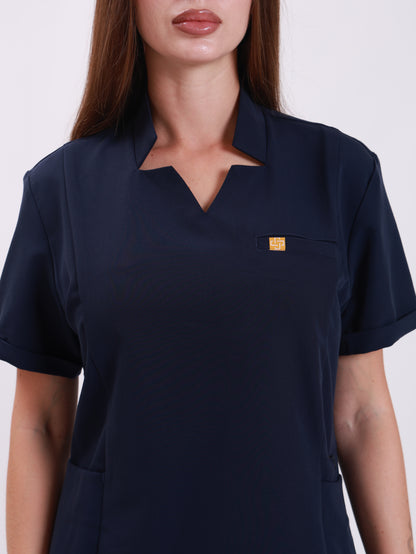 V Neck Side Pockets Top