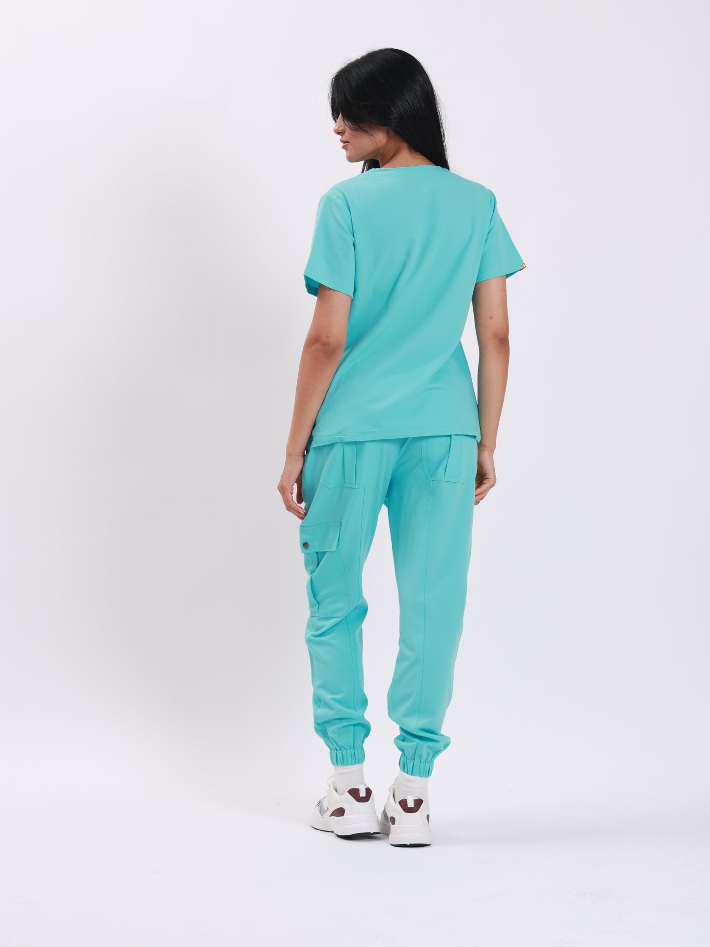 V Neck Double Pocket Top